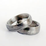 Snubní prsteny kovaná nerezová ocel damasteel DA-1011