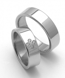 Snubní prsteny z chirurgické oceli ZERO Collection rz06054+rz06000
