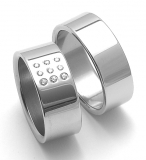 Snubní prsteny z chirurgické oceli ZERO Collection rz08001+rz08000
