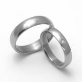Snubní Titanové prsteny ZERO Collection TTN0101+TTN0103