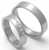 Snubní Titanové prsteny ZERO Collection ttn3002+ttn1100