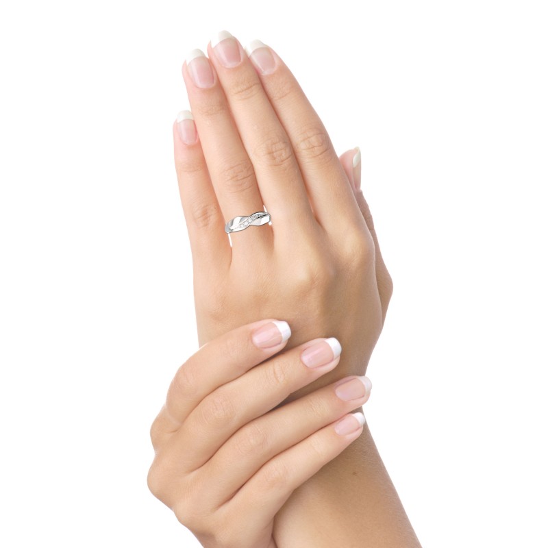 Zlatý zásnubní prsten DF 2531 se zirkony