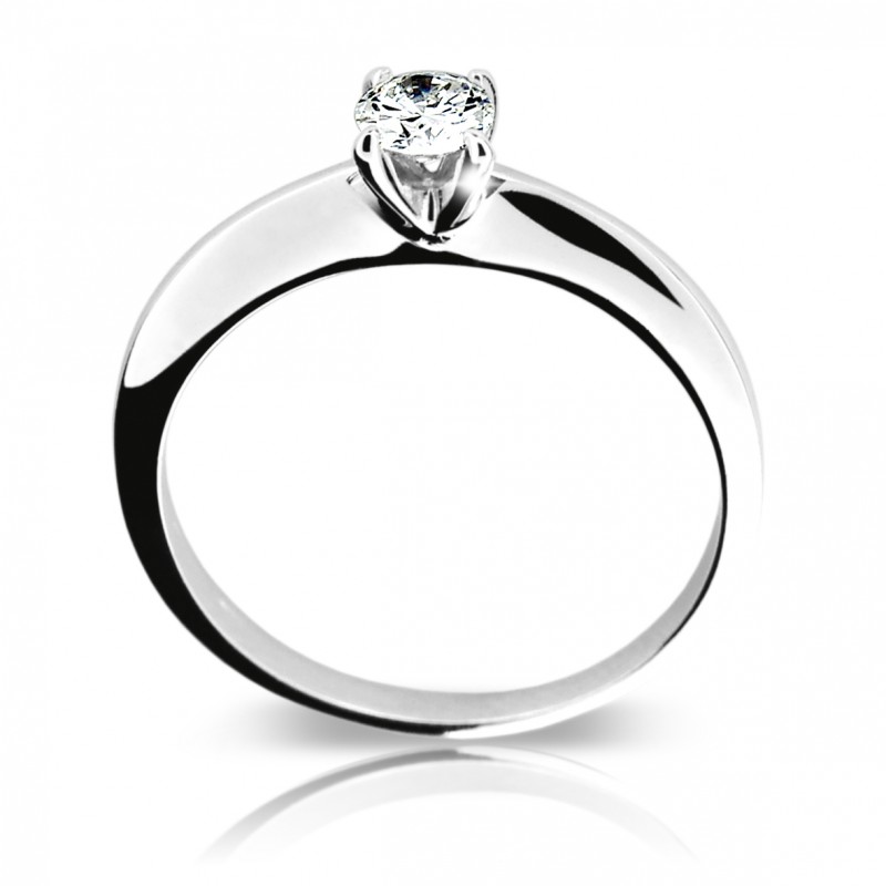 Zlatý zásnubní prsten DF 1895 se zirkony