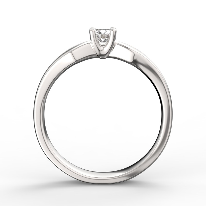 Zlatý zásnubní prsten DF 2542 se zirkony