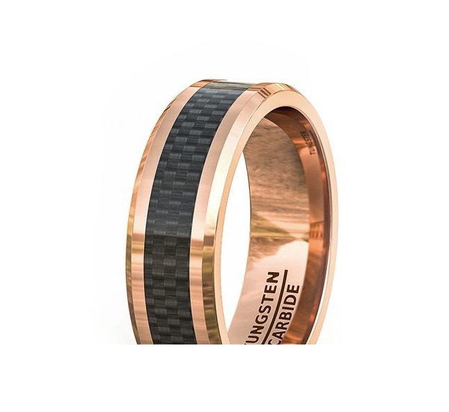 Snubní prsteny z wolframu a karbonu R-TU-133