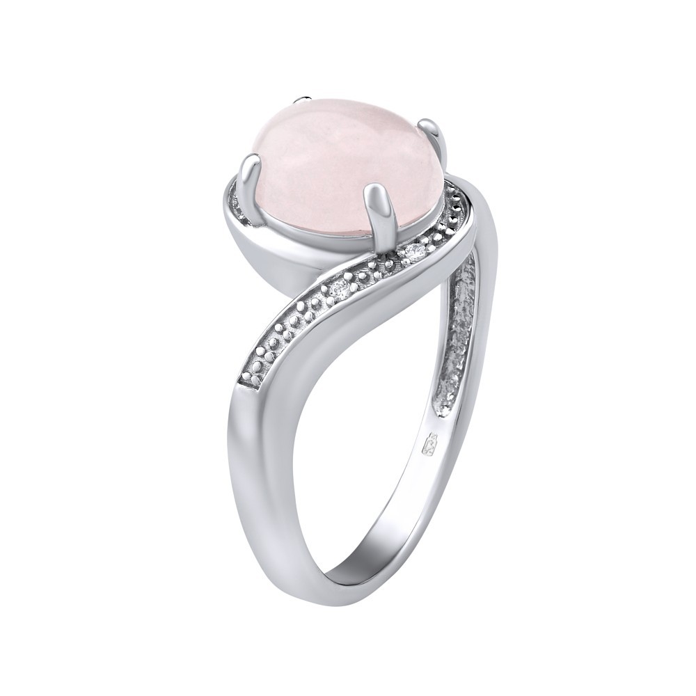 Silvego stříbrný prsten s přírodním Růženínem