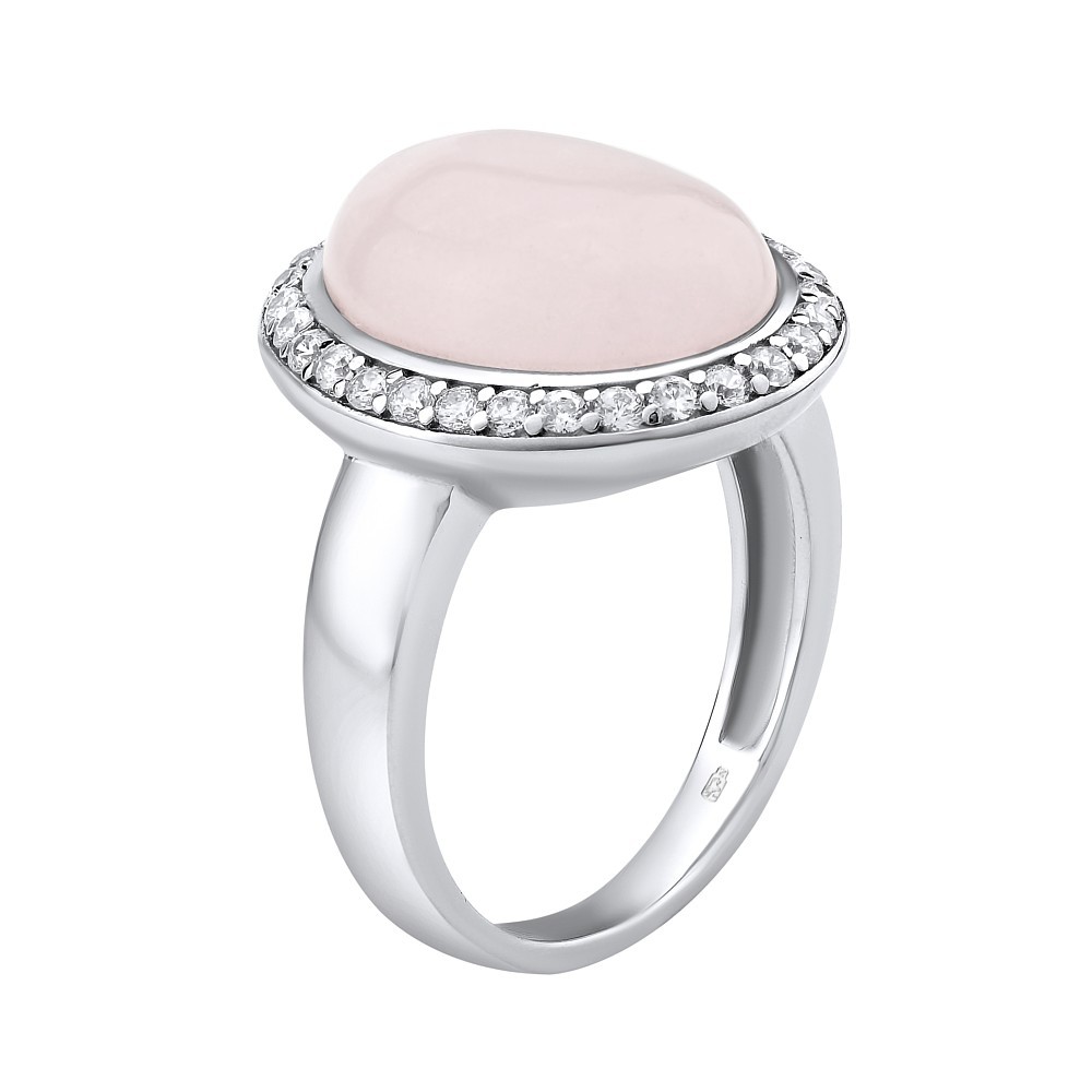 Silvego stříbrný prsten s přírodním Růženínem