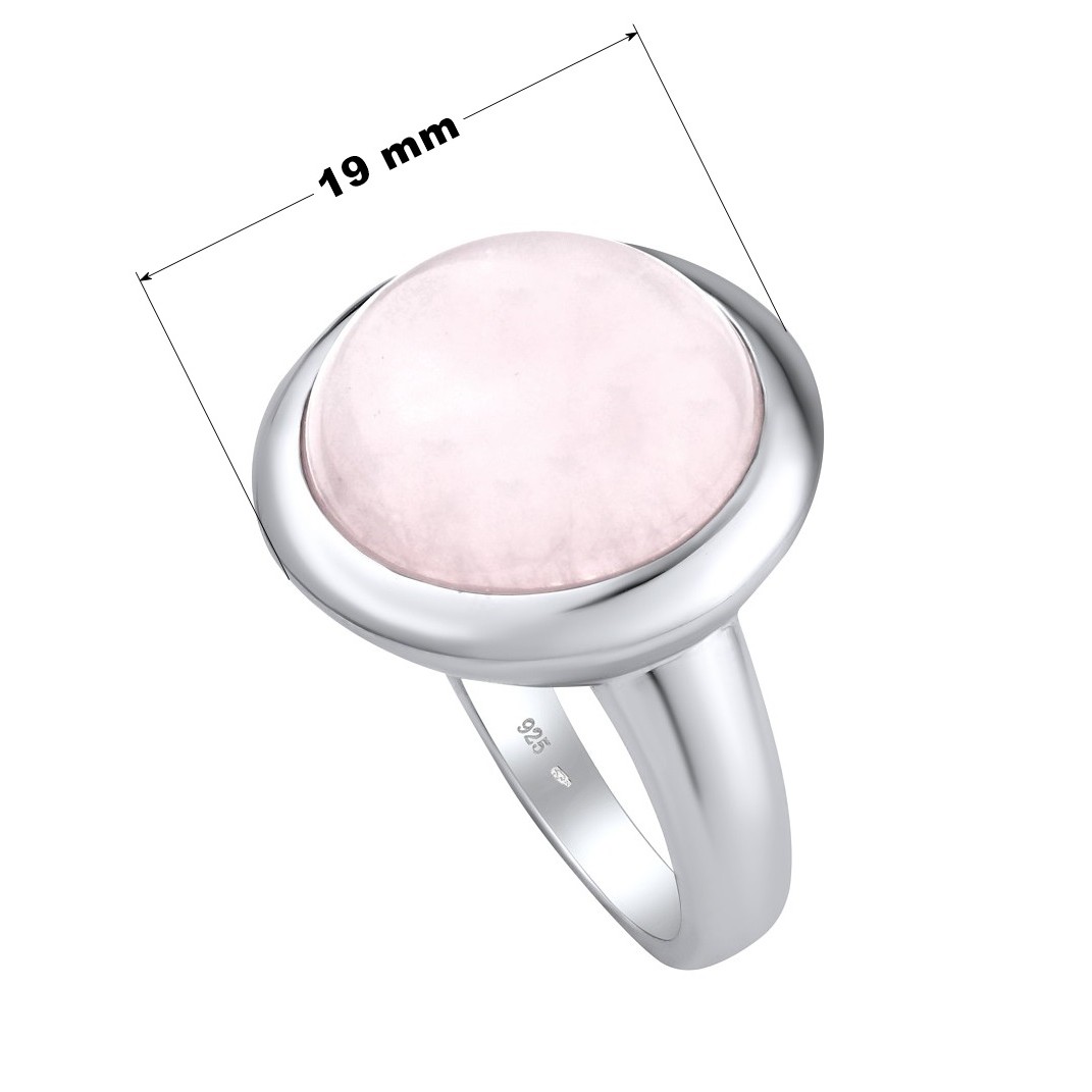 Silvego stříbrný prsten s přírodním Růženínem