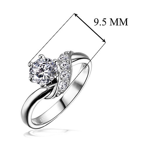 SILVEGO stříbrný decentní prstýnek se Swarovski® Zirconia 5mm