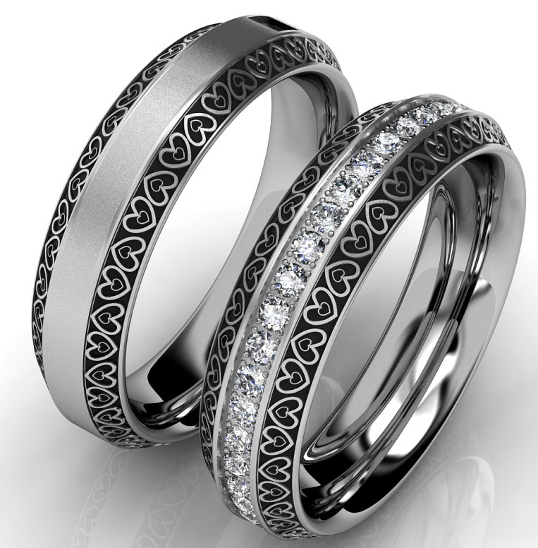 Snubní prsteny z chirurgické oceli OC1084