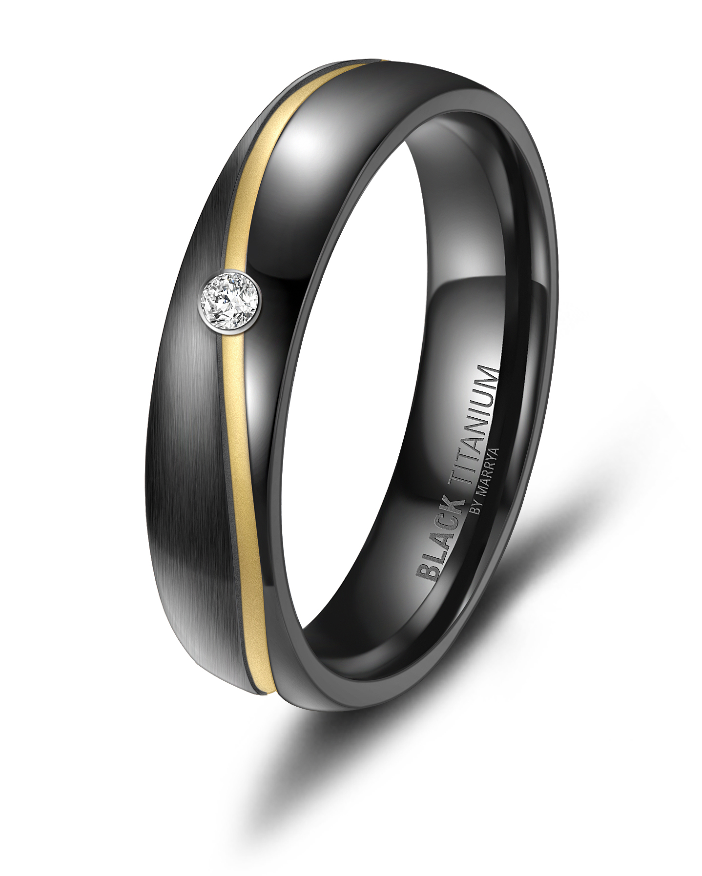 Snubní prsteny Black Titanium Gold line