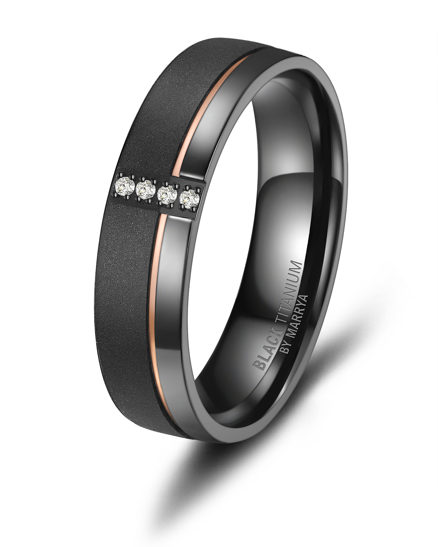 Snubní prsteny Black Titanium black Pearl