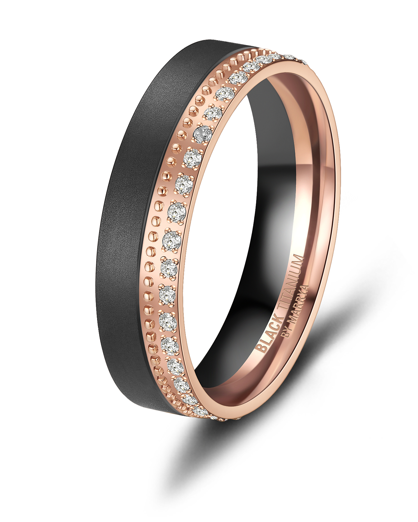 Snubní prsteny Black Titanium Pink delight