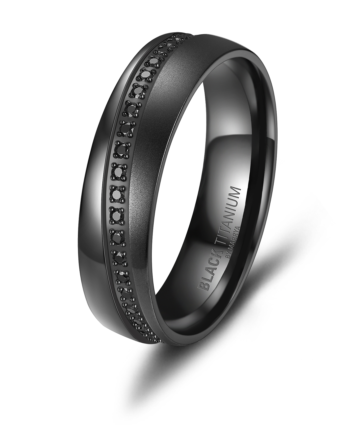 Snubní prsteny Black Titanium Black Rose