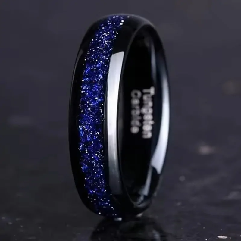 Luxusní wolframové prsteny Noční obloha