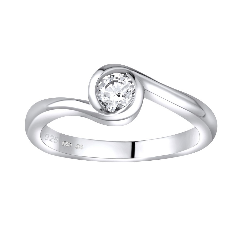 SILVEGO stříbrný prsten se Swarovski® Zirconia