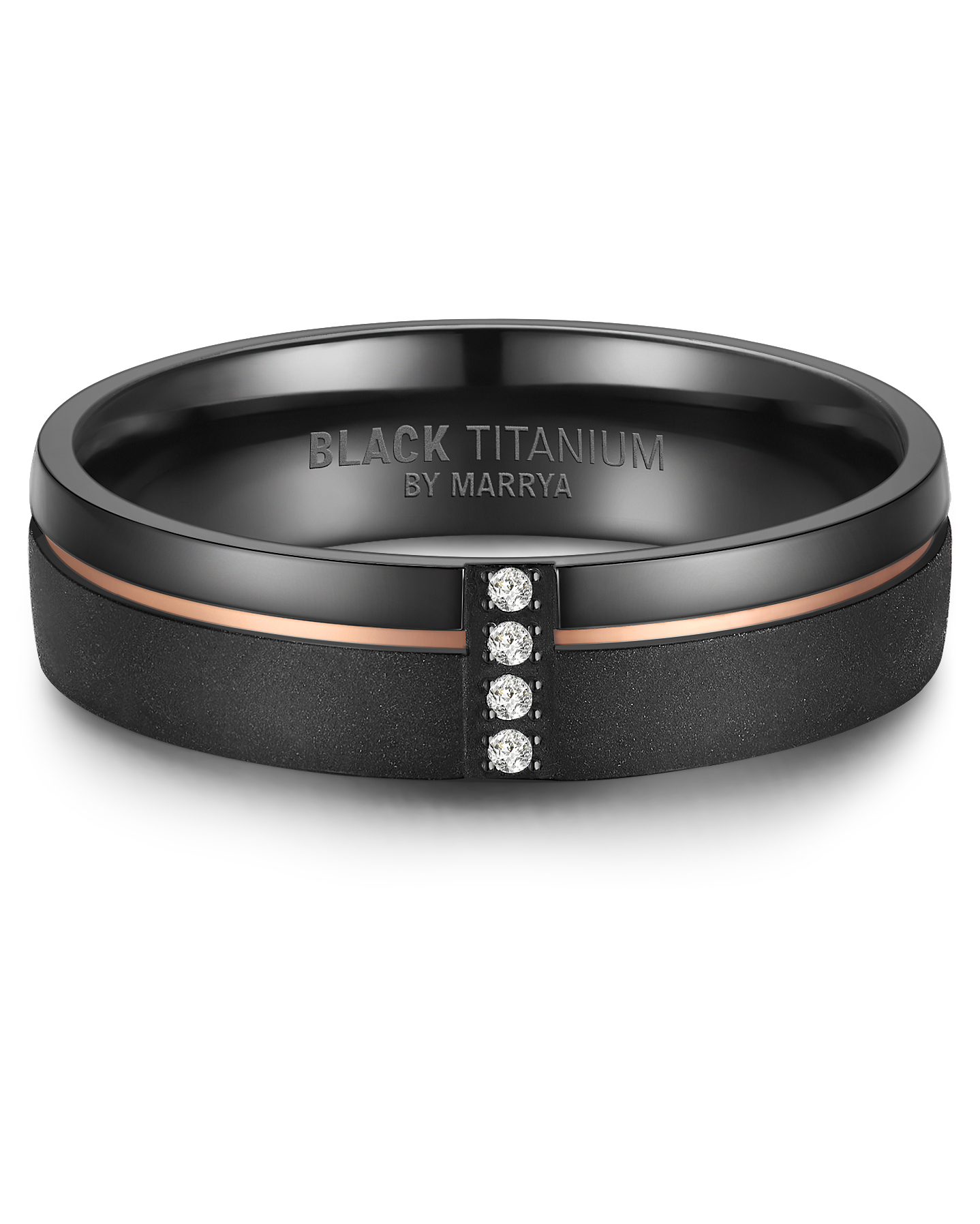 Snubní prsteny Black Titanium black Pearl