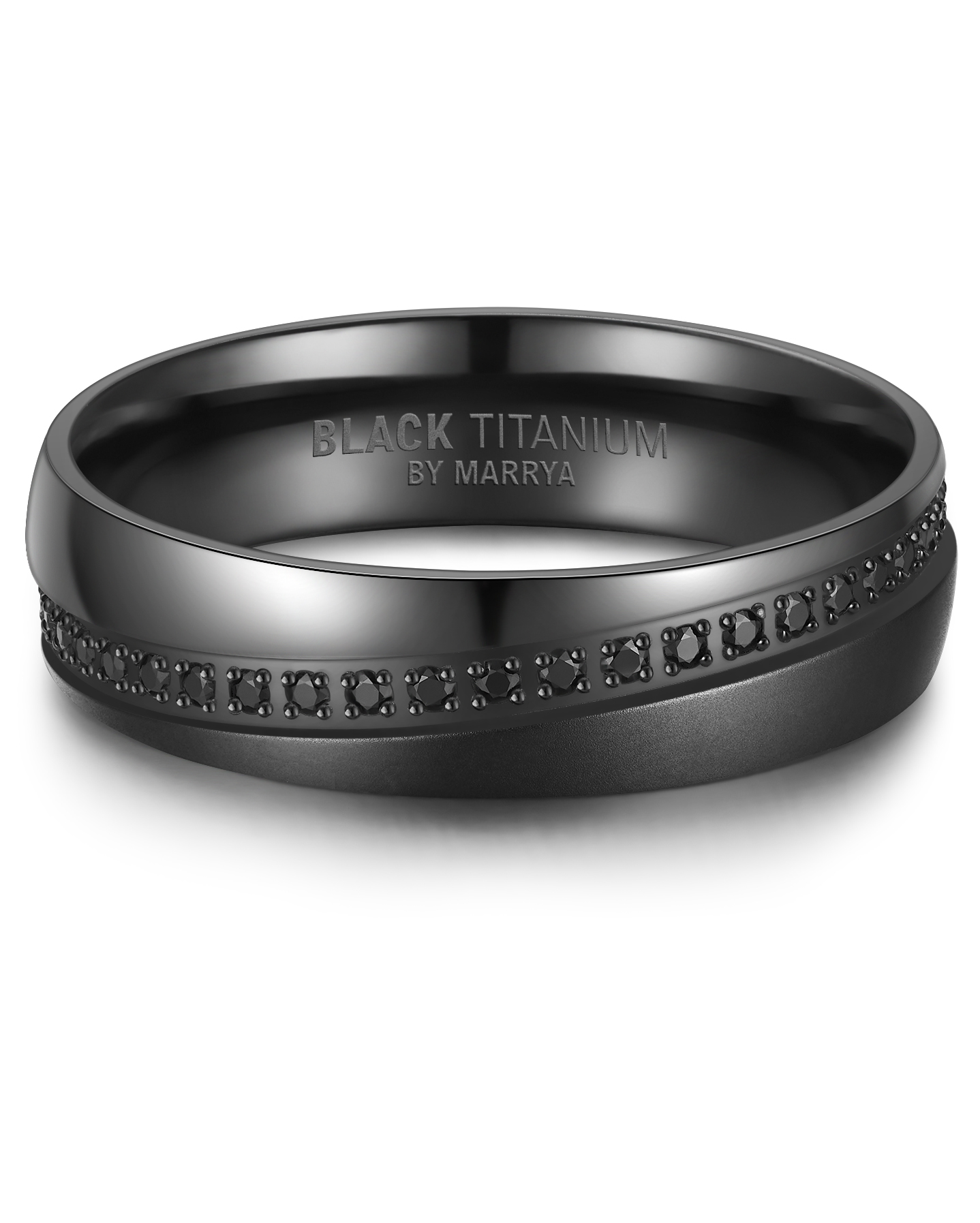 Snubní prsteny Black Titanium Black Rose