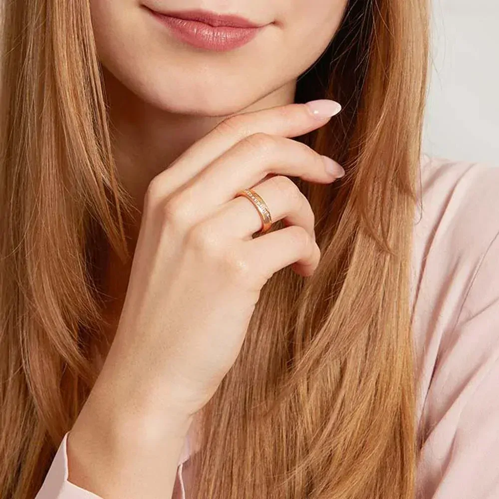 Nádherné snubní prsteny z chirurgické oceli věčný kruh