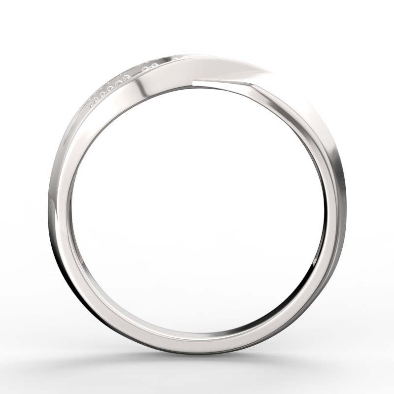 Zlatý zásnubní prsten DF 1915 se zirkony