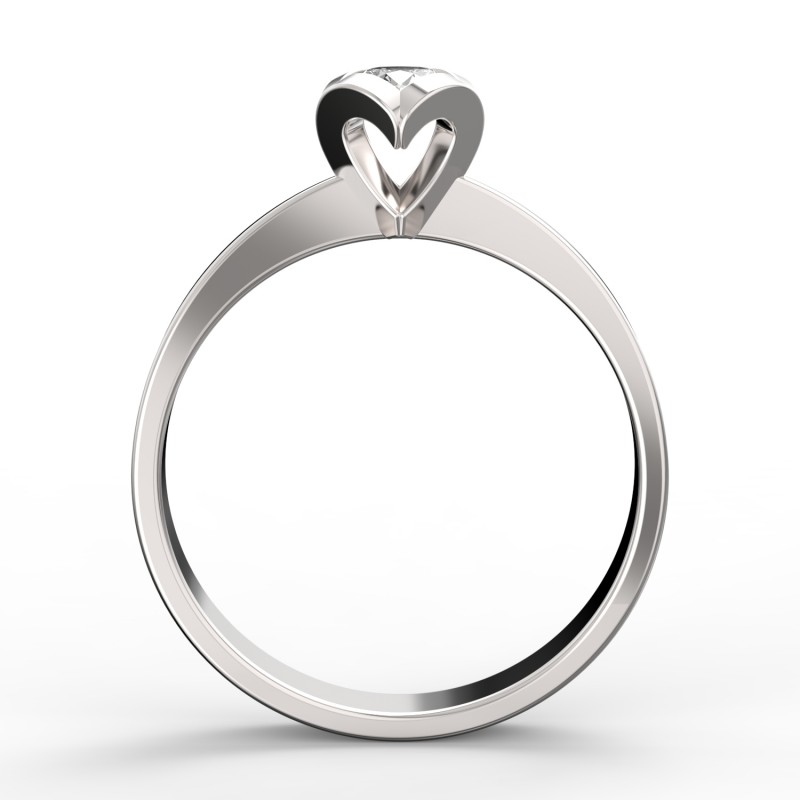 Zlatý zásnubní prsten DF 1857 se zirkony