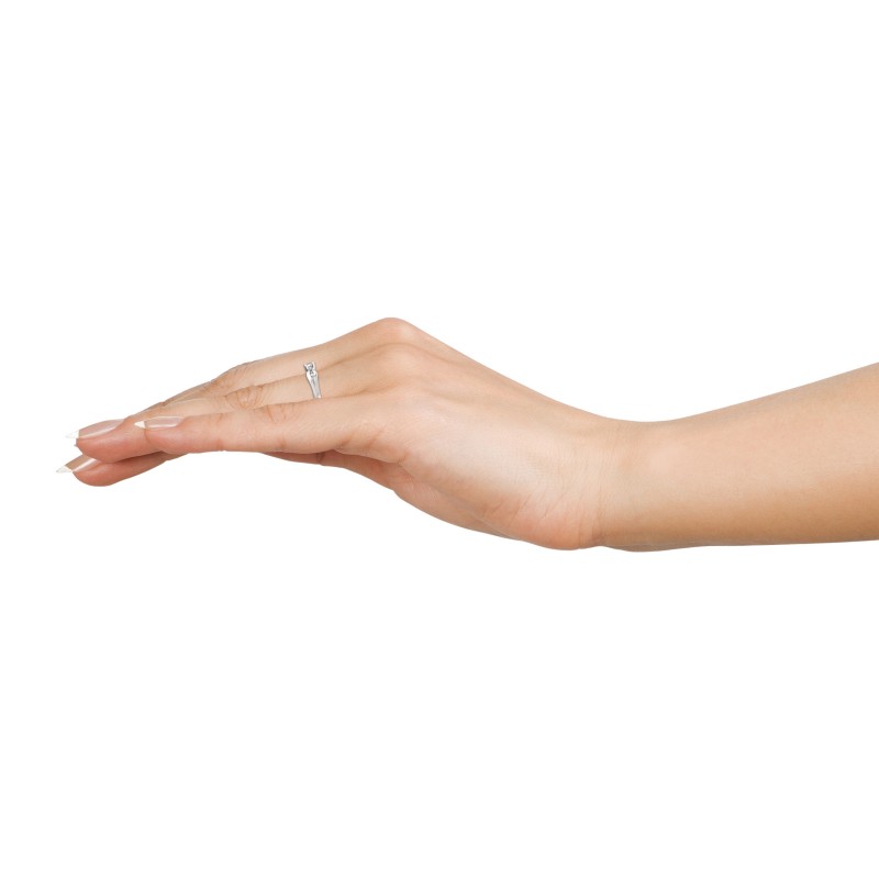 Zlatý zásnubní prsten DF 2122 se zirkony