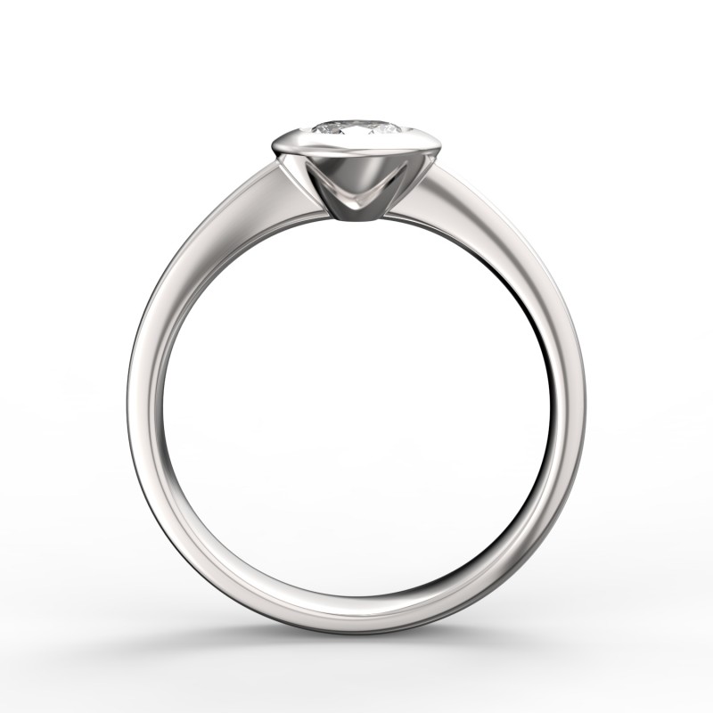 Zlatý zásnubní prsten DF 1883 se zirkony