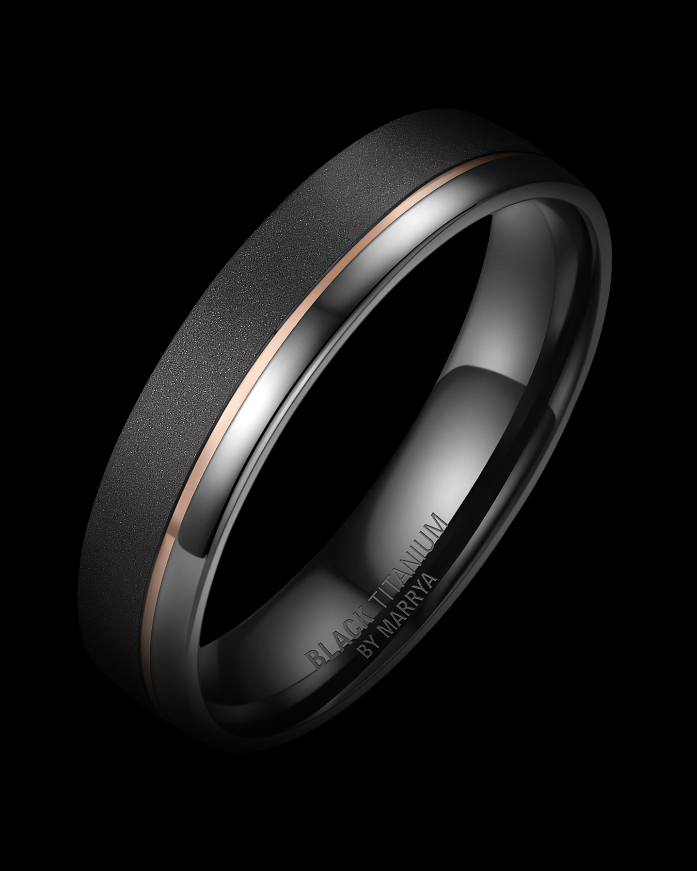 Snubní prsteny Black Titanium black Pearl