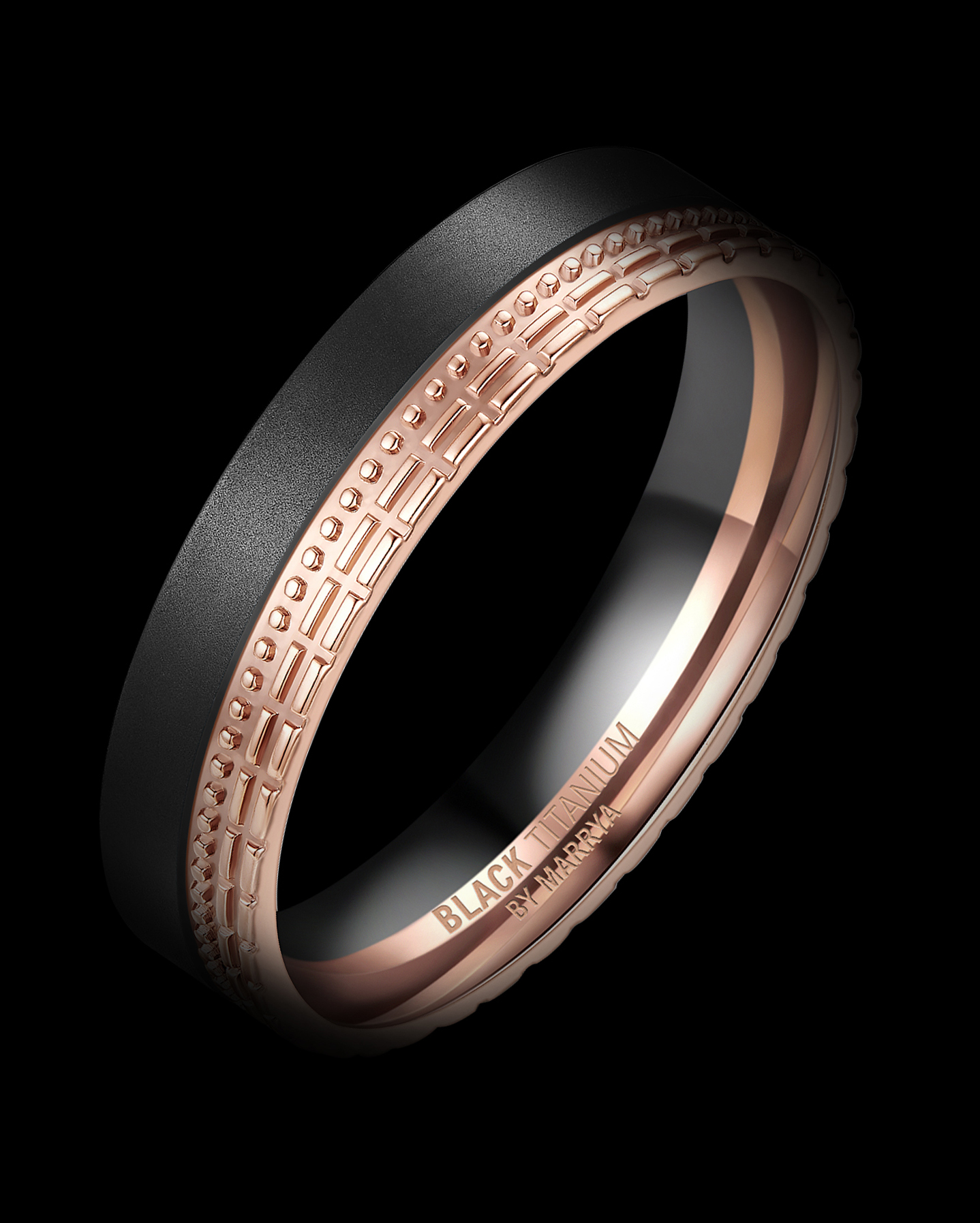Snubní prsteny Black Titanium Pink delight