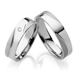 Stříbrné snubní prsteny ST1013