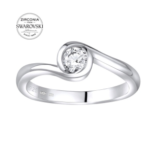 SILVEGO stříbrný prsten se Swarovski® Zirconia