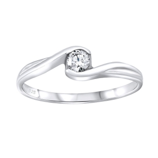 SILVEGO stříbrný prsten se Swarovski® Zirconia