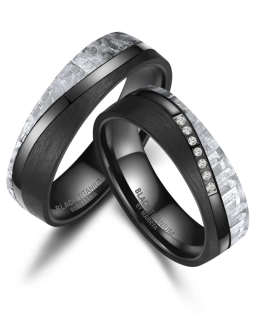 Snubní prsteny Black Titanium Oko Havrana
