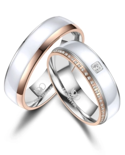 Snubní prsteny z chirurgické oceli ES-41 se smaltem